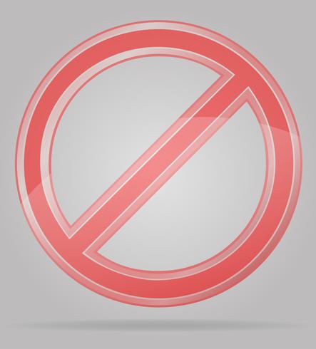 transparent prohibition sign vector illustration