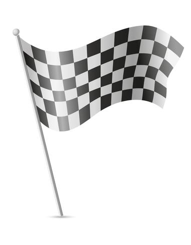 Bandera a cuadros para la ilustración de vector de carreras de coches