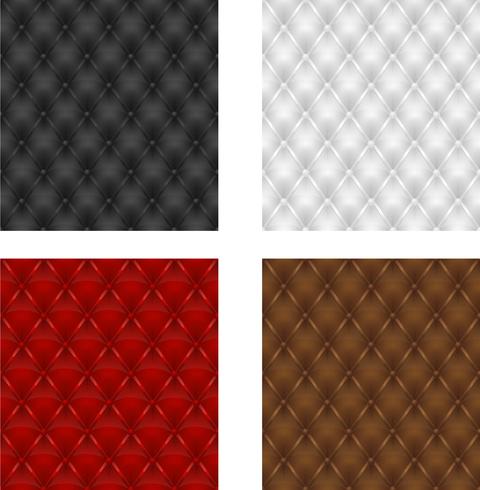 set multicolored leather upholstery seamless background vector