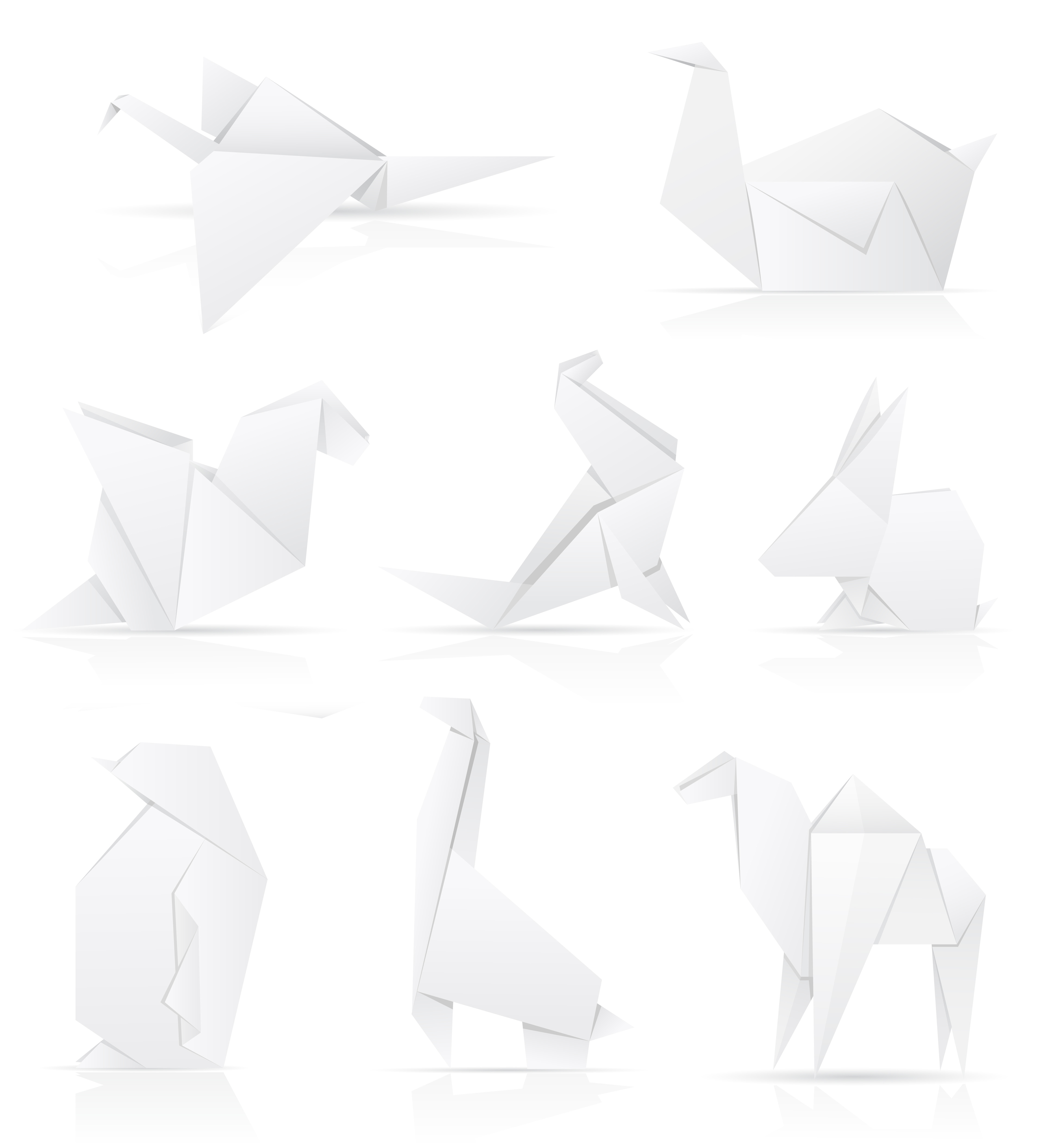 set icons origami paper animals vector illustration 509857 Vector Art at  Vecteezy