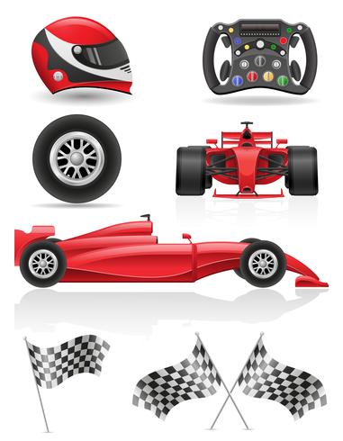 set racing icons vector illustration EPS 10