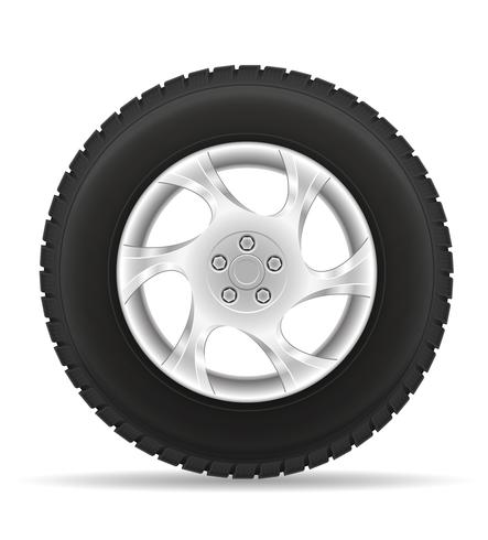 car wheel tire from the disk vector illustration