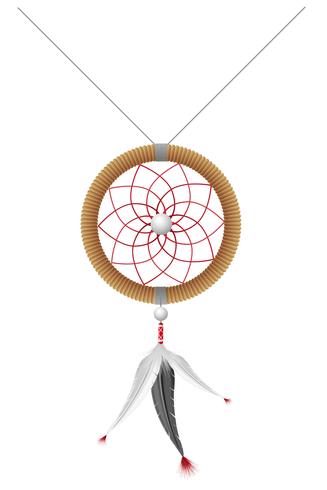 amulet of the american indians vector illustration