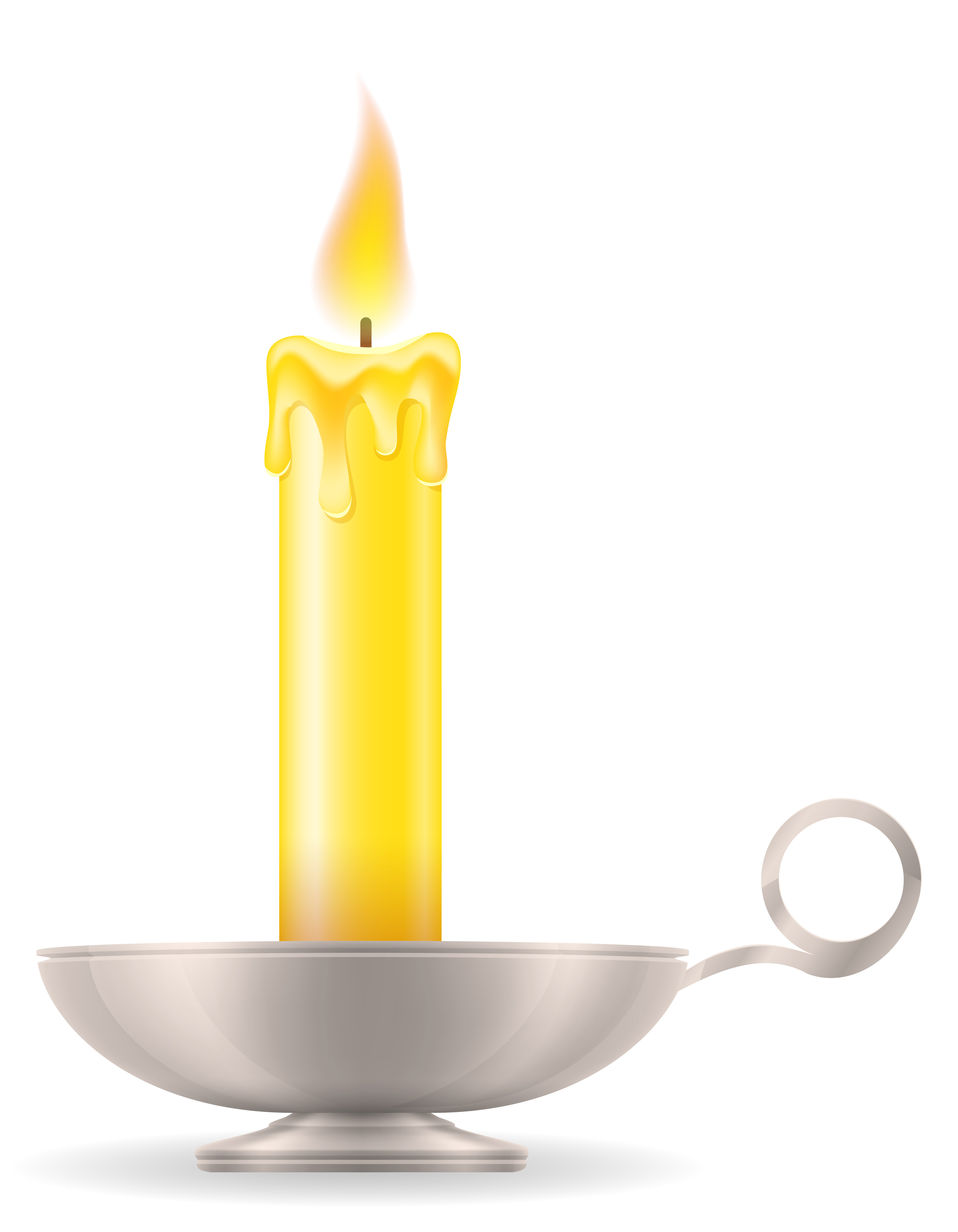 candle with candlestick old retro vintage icon stock vector