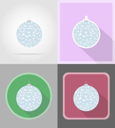 disco ball for celebration flat icons vector illustration