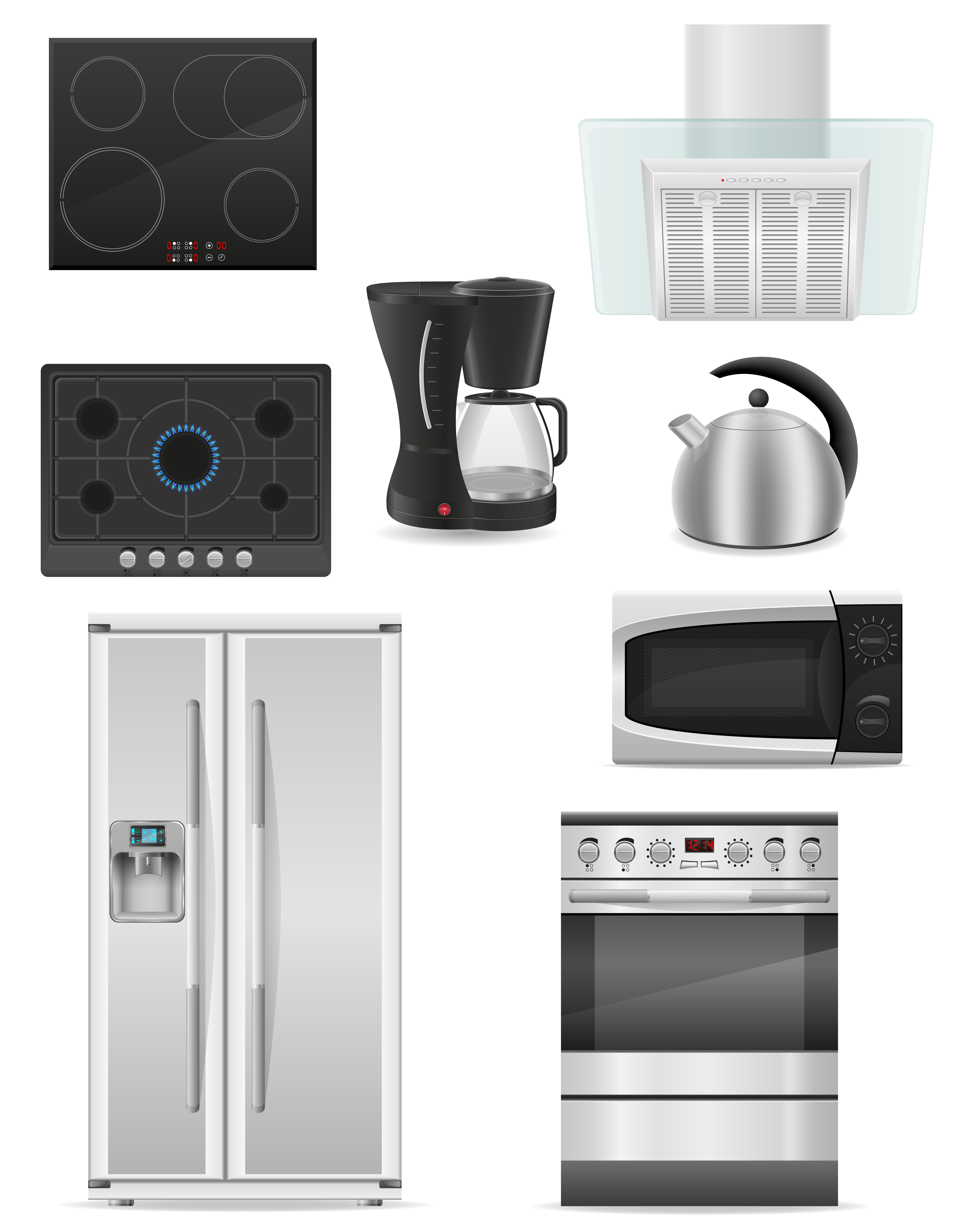 set of kitchen appliances vector illustration 509903 Vector Art at Vecteezy