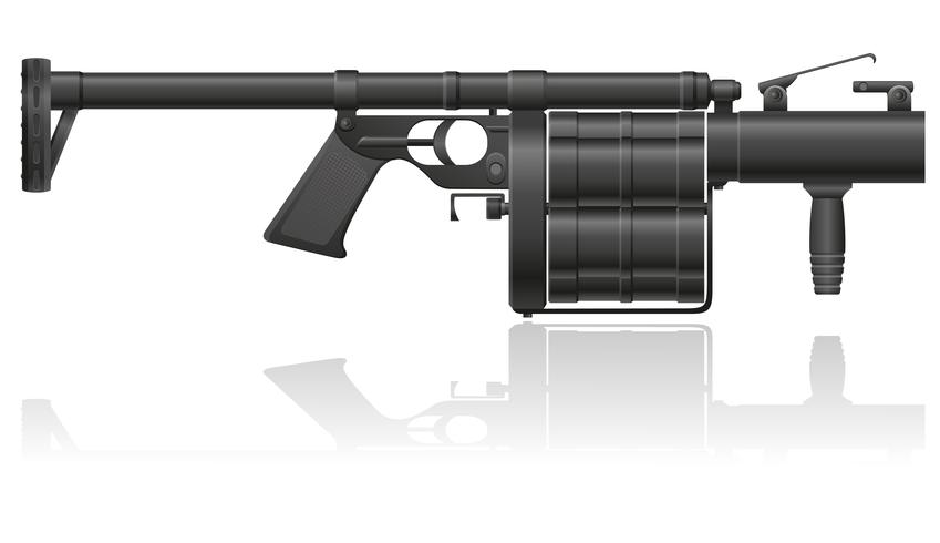 ilustración vectorial de granada-pistola vector