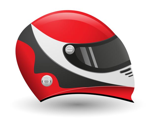 Casco para una ilustración vectorial racer vector