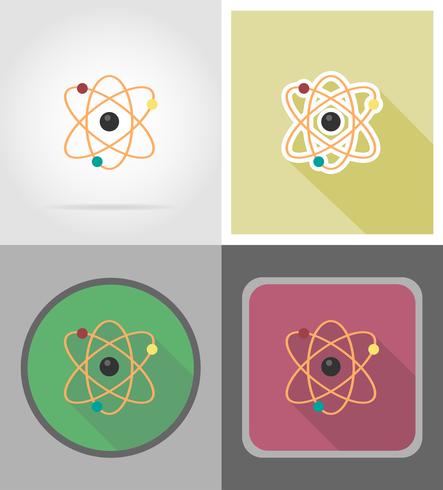 molecule flat icons vector illustration
