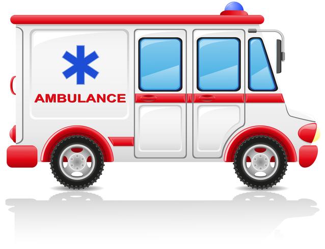 Ilustración de vector de ambulancia coche