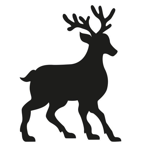 silhouette of a deer vector illustration