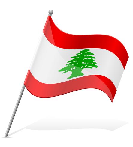 Bandera de ilustración vectorial de Líbano vector