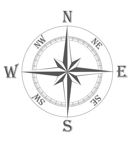 ancient wind rose vector illustration