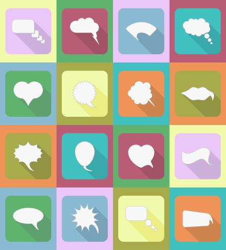 speech bubbles flat icons vector illustration