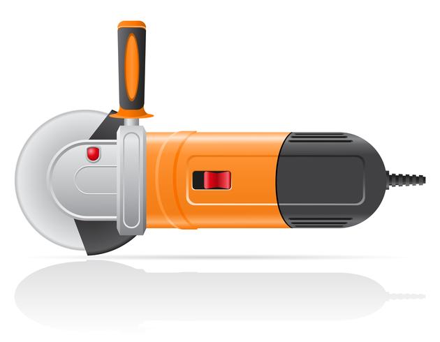 electric angle grinder vector illustration