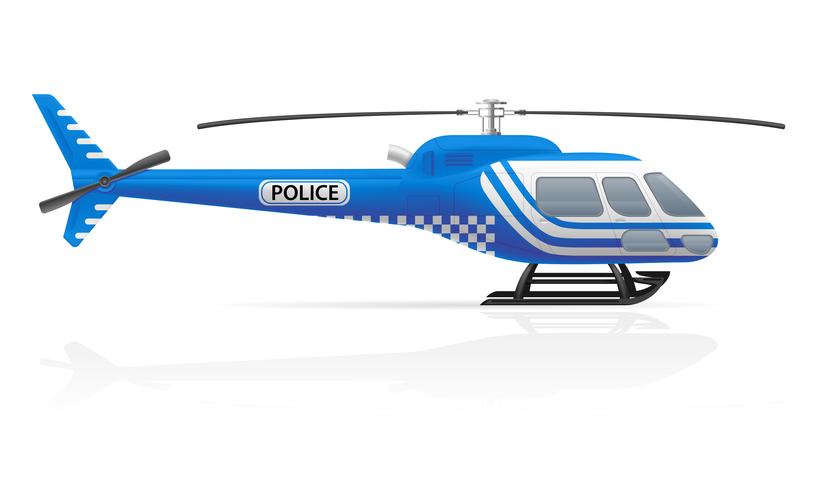 Ilustración de vector de helicóptero de policía