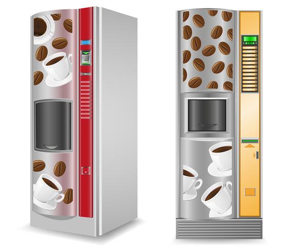 vending coffee is a machine vector illustration