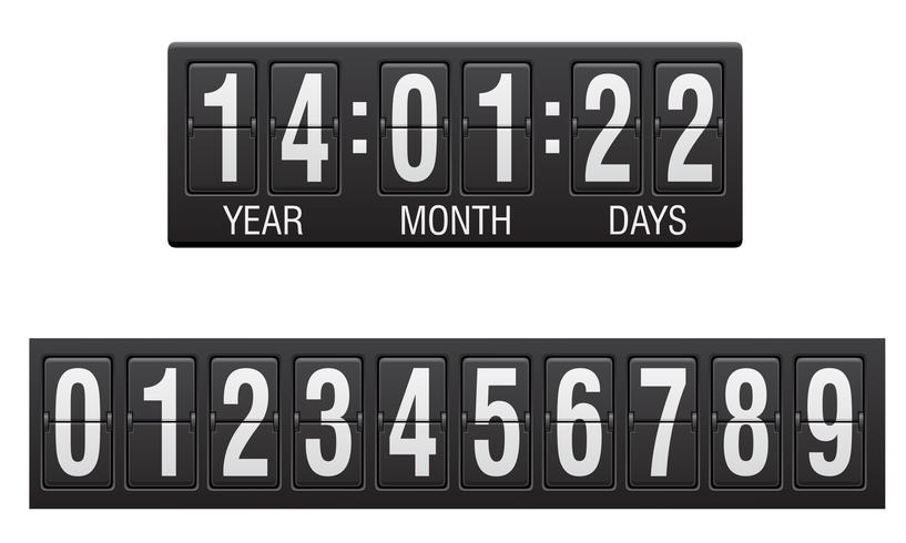 scoreboard countdown timer vector illustration