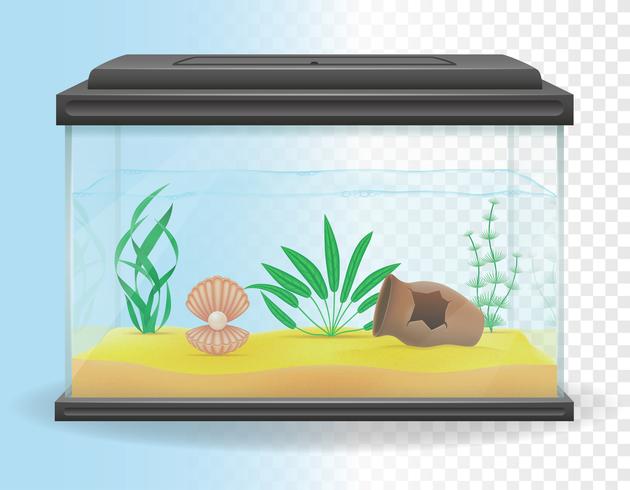 Ilustración de vector de acuario transparente