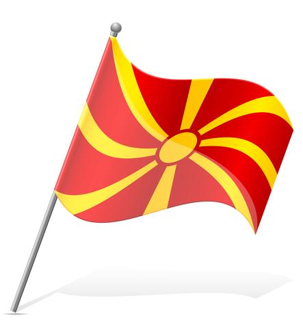 Bandera de ilustración vectorial de macedonia vector