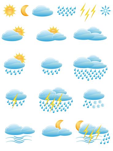 iconos del clima vector