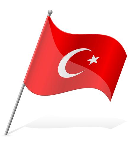 Bandera de ilustración vectorial de Turquía vector