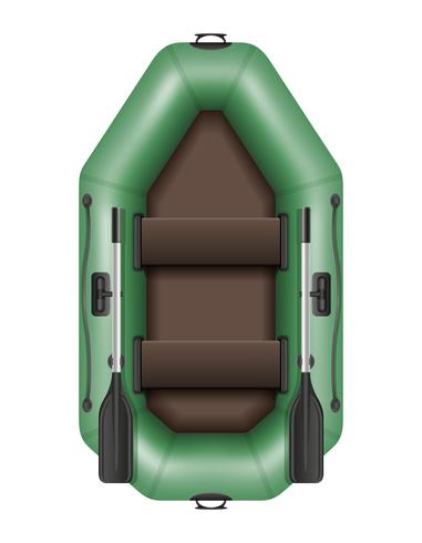 inflatable rubber boat for fishing and tourism vector illustration
