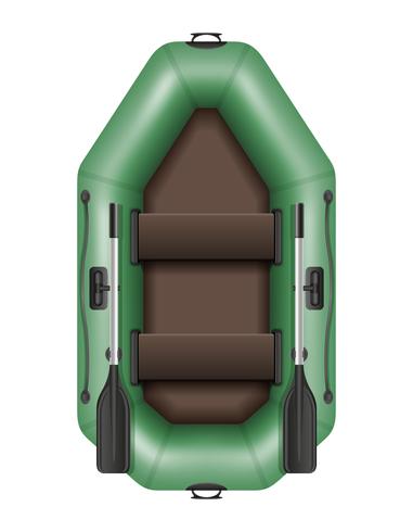 Bote inflable de goma para la pesca y el turismo ilustración vectorial vector