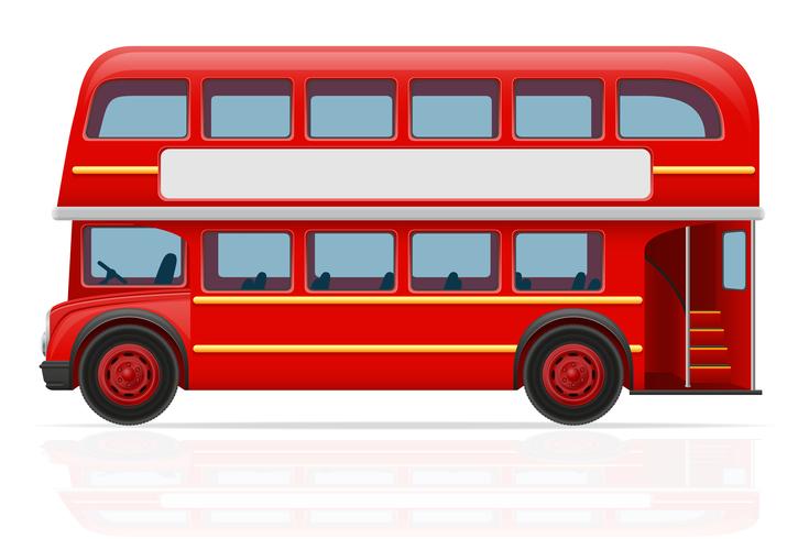 Ilustración de vector de autobús rojo de Londres