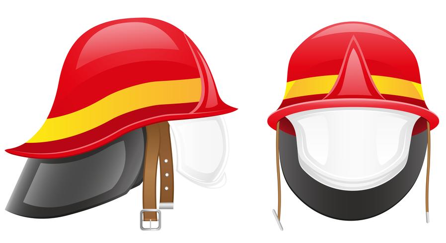 Ilustración de vector de casco de bombero
