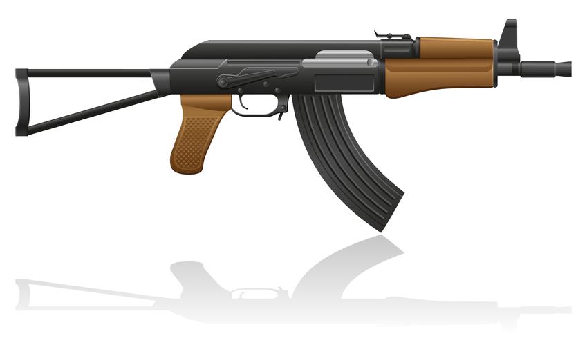 Máquina automática AK-47 Kalashnikov ilustración vectorial vector