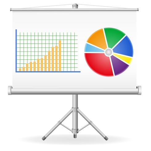 Ilustración de vector de concepto de gráficos de negocios