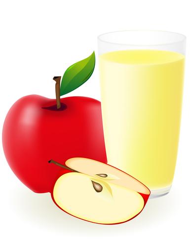 Ilustración de vector de jugo de manzana roja