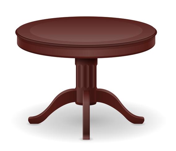 mesa de madera muebles ilustración vectorial vector