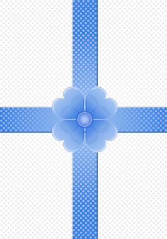 gray background with blue stripes and a flower vector