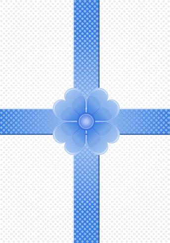 gray background with blue stripes and a flower vector