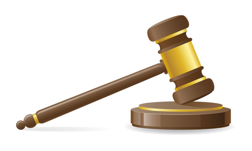 judicial or auction gavel vector illustration