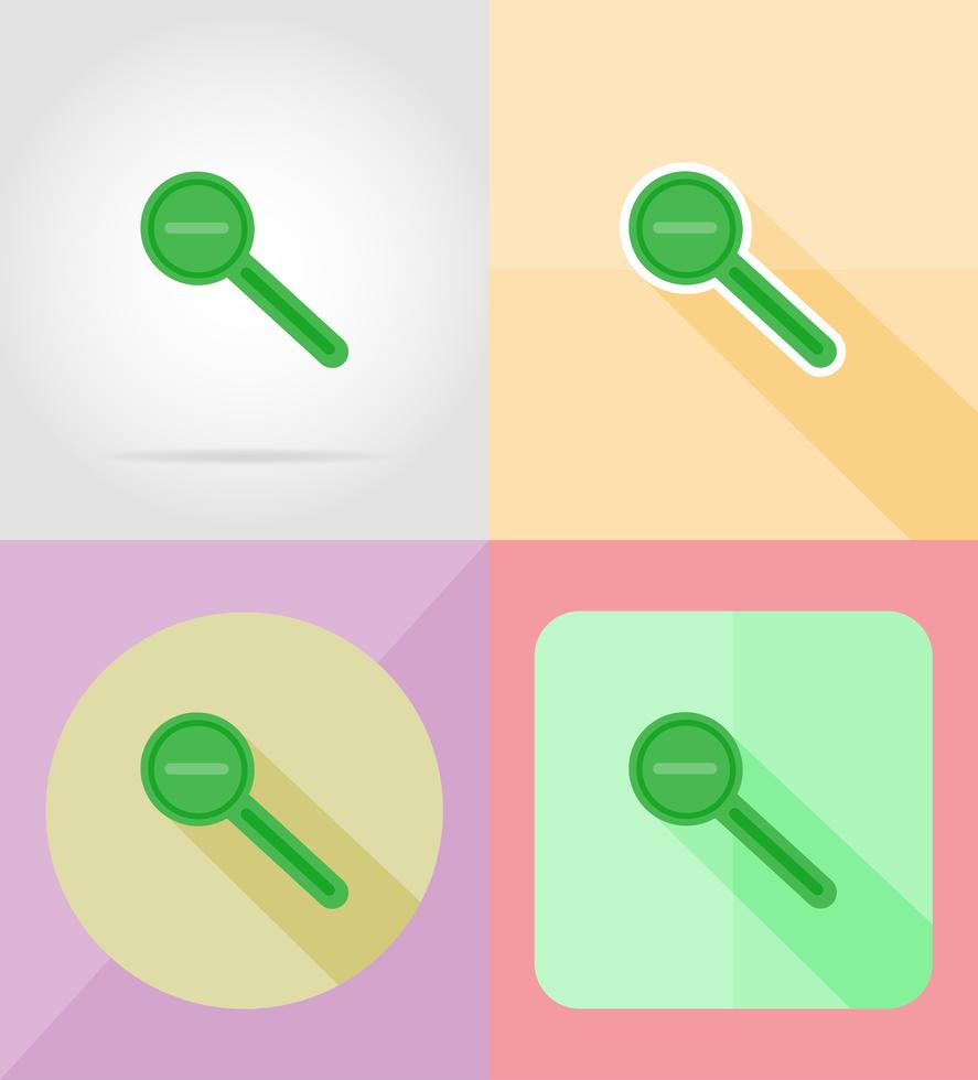 magnifier increase and decrease for design flat icons vector ...