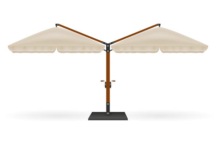 large sun umbrella for bars and cafes on the terrace or the beach vector illustration