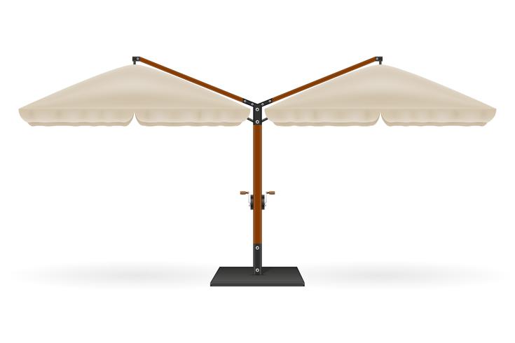 large sun umbrella for bars and cafes on the terrace or the beach vector illustration