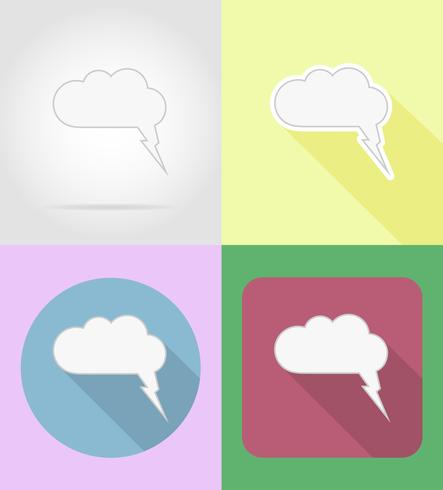 speech bubbles flat icons vector illustration