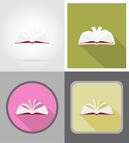 libro plano iconos vector illustration