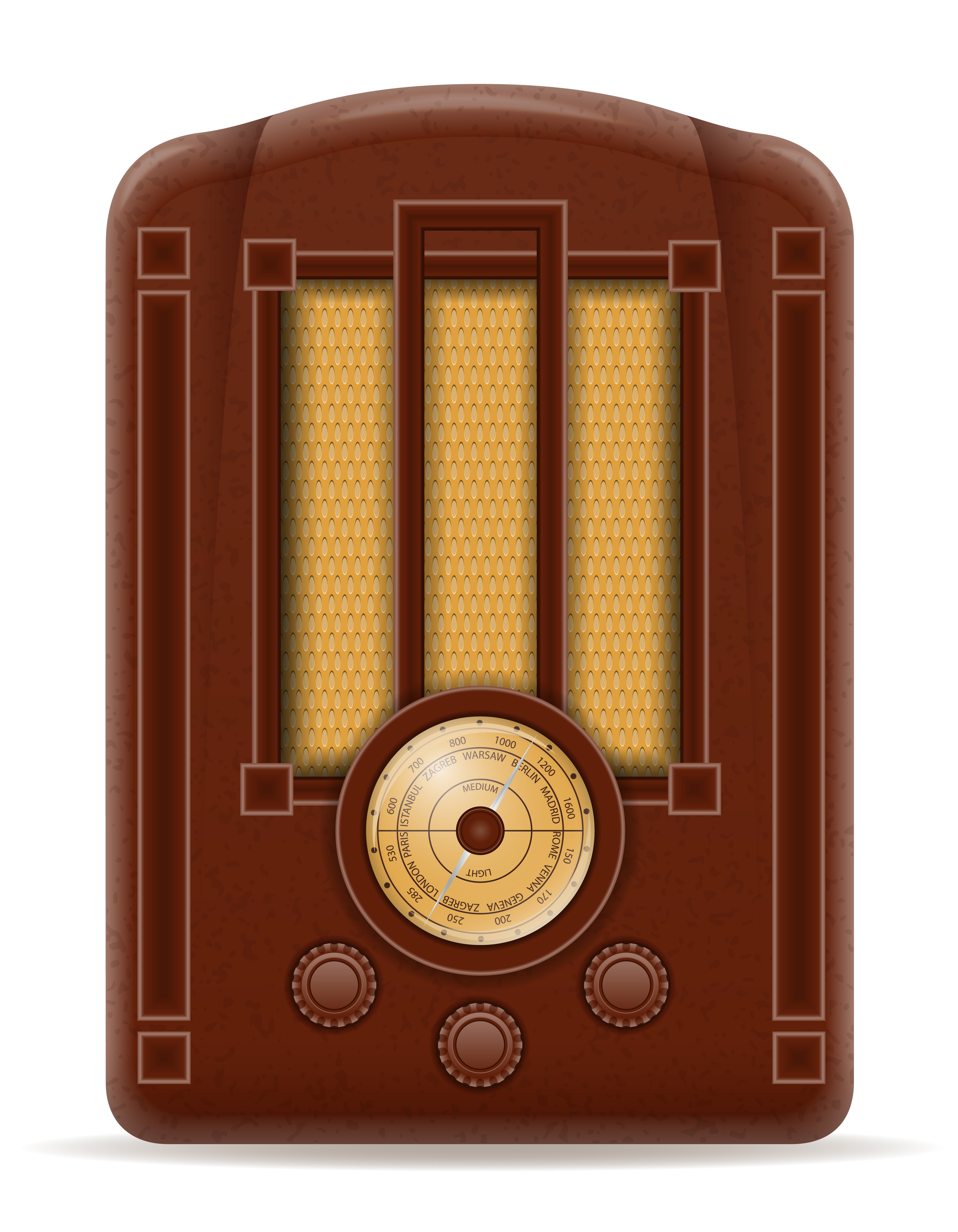 Download radio old retro vintage icon stock vector illustration - Download Free Vectors, Clipart Graphics ...
