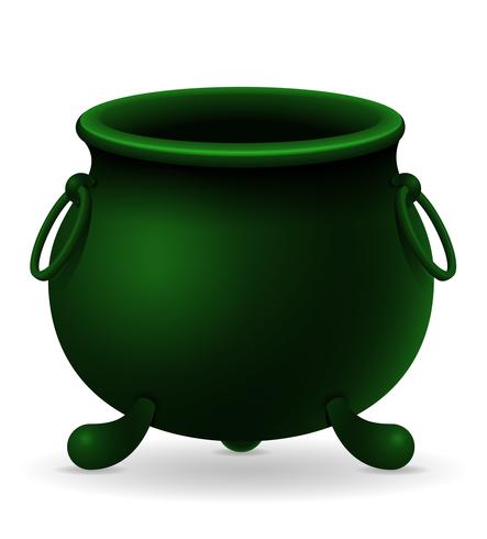 saint patrick's day cauldron stock vector illustration