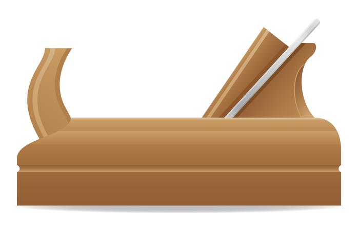 tool wooden plane vector illustration