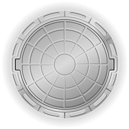 closed manhole vector illustration