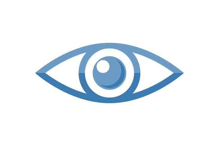 Logotipo de ojo para la ilustración de vector de clínica oftalmología