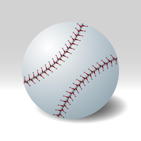 Realistic Vector Baseball Isolated On Background