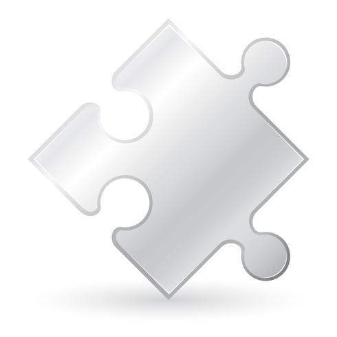 metallic puzzle vector illustration