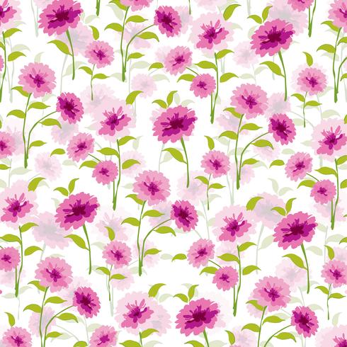 feminine pink floral vector background pattern